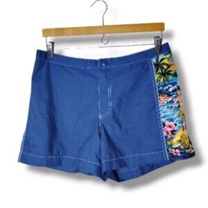 VTG Y2K Old Navy Swim Shorts Low Rise Hawaiian Beach Surf Size 10
